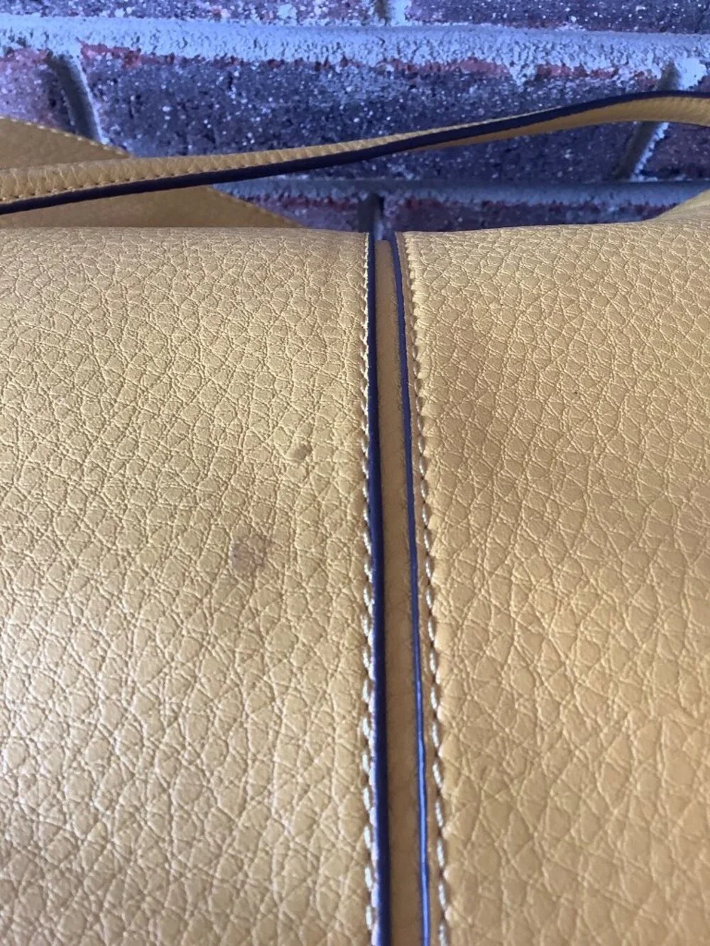 Anne Klein Triple Pocket -- Yellow Slouch Handbag — New
